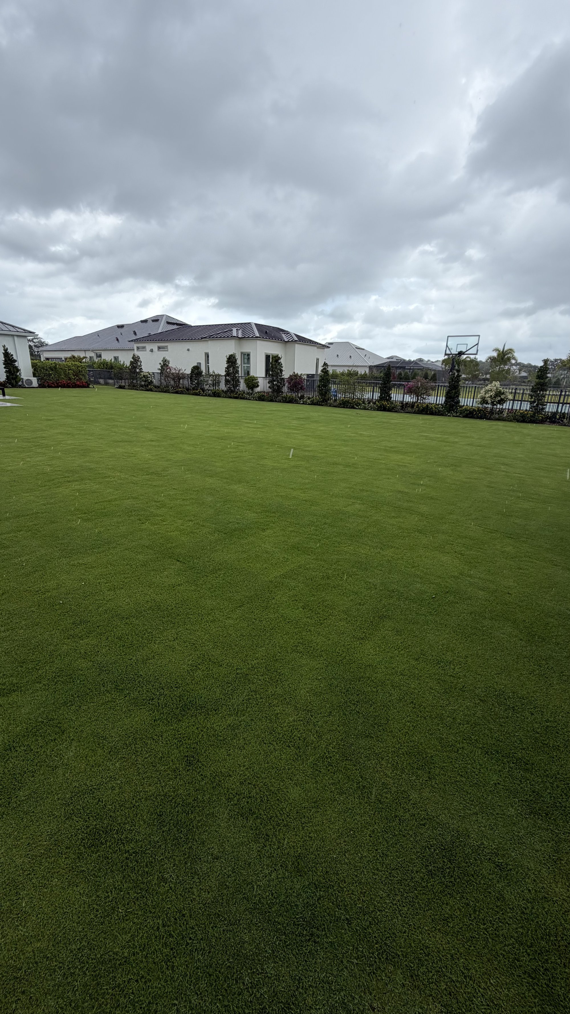 Completed sod installation on large estate